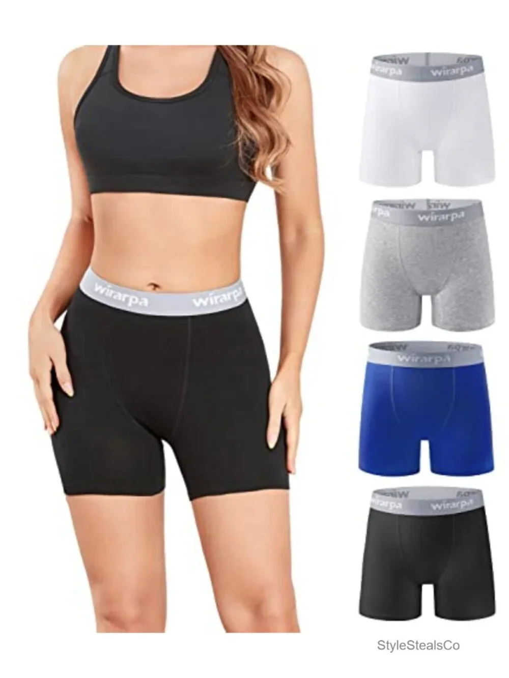 Cotton Boxer Briefs Women Anti Chafing Boy Shorts 5.5